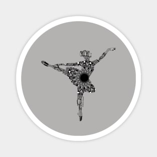 Mandalized Ballet Dancer Magnet